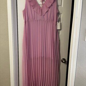 Leith Pleated Pink Dress Size 2X